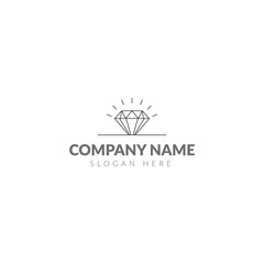 Diamond line logo vector design template