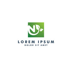 Letter N leaf logo icon design - vector