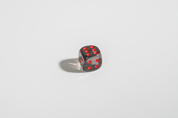 Dice on a white background. Not isolate