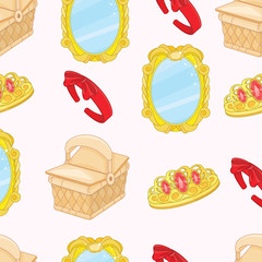 Snow White  seamless pattern