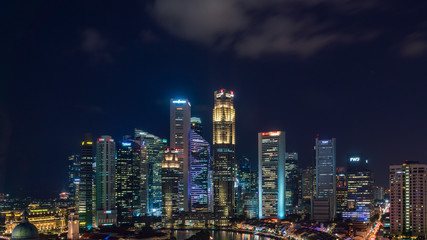 Fototapeta na wymiar Singapore cityscape at night