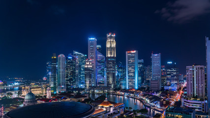 Singapore cityscape at Magic hour