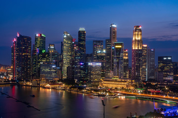 Singapore cityscape at Magic hour