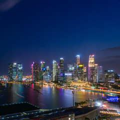 Obraz na płótnie Canvas Singapore cityscape at Magic hour