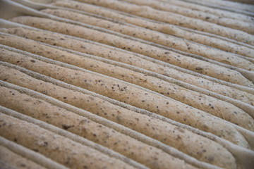 Masa de pan integral artesanal de panaderia francesa