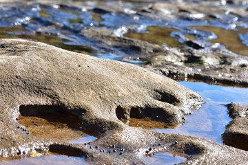 Erosion rocks texture close up