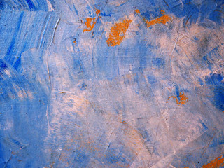 Colorful oil painting brush stroke on canvas abstract background and texture
