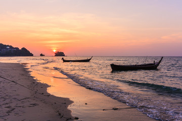 sunset, Nai Yang beach,