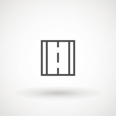 road icon symbol vector logo element. Map, navigation, direction and travel.