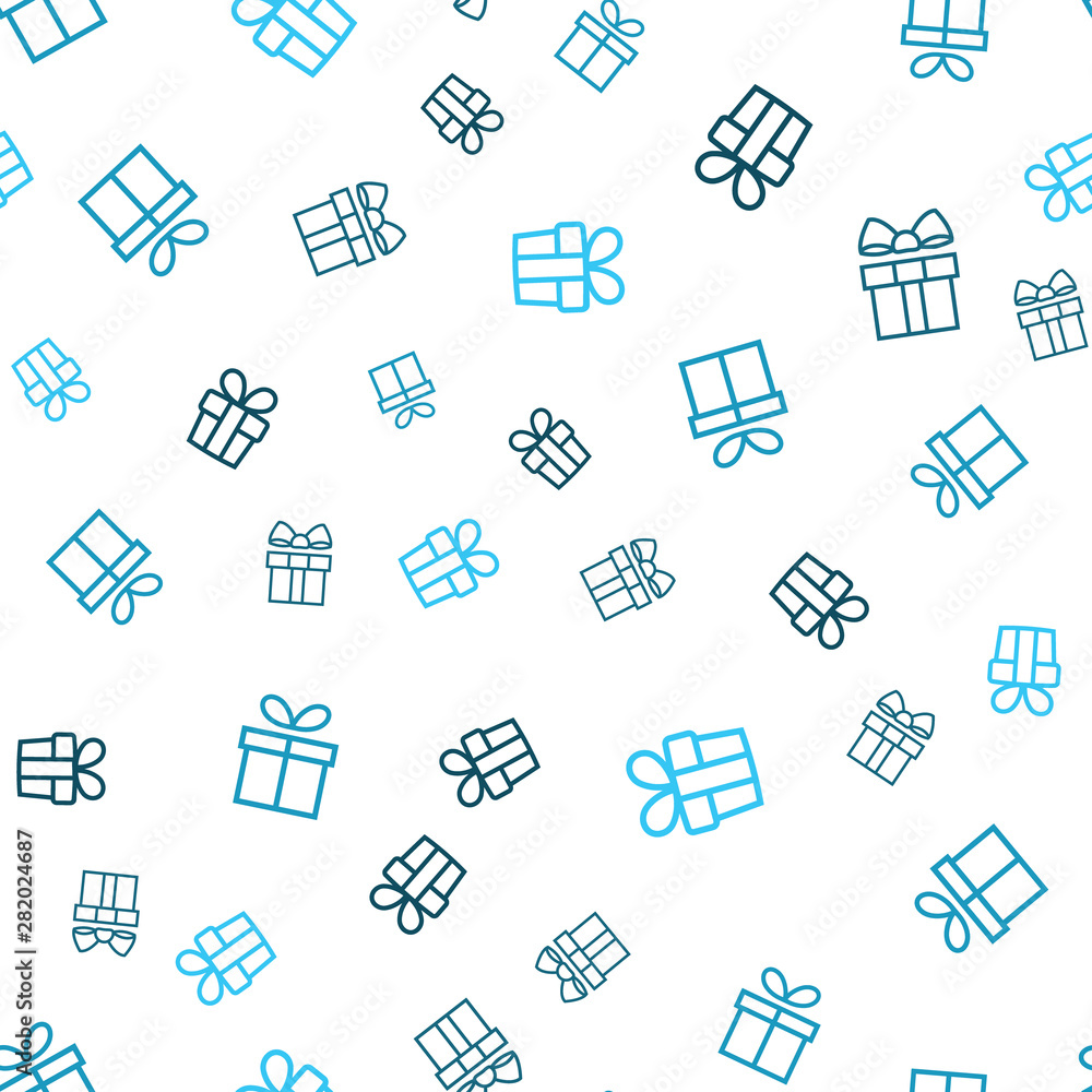 Poster gift boxes seamless pattern. seamless pattern with gifts. present vector background