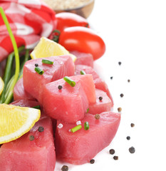 Raw tuna steak