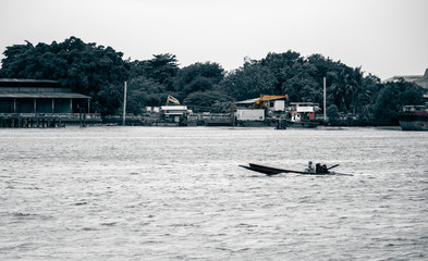 boat on in the Chao Phraya River