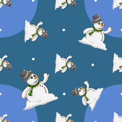 snowman vector pattern graphic design