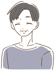 喜ぶ中高年男性