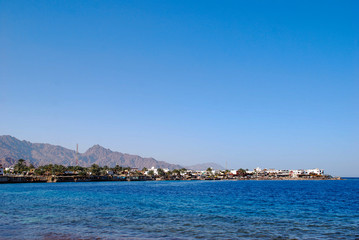 The Red Sea resort of Dahab in the Sinai, Egypt