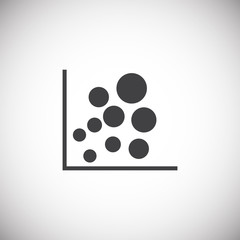 Infographics related icon on background for graphic and web design. Simple illustration. Internet concept symbol for website button or mobile app.