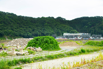 Kamaishi Unosumai Memorial Stadium on the disaster area