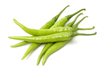 fresh chili on white background