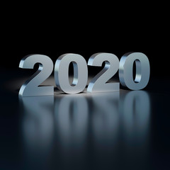 3d illustration. New Year 2020