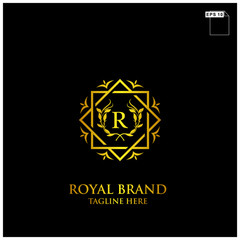 royal brand logo design vector