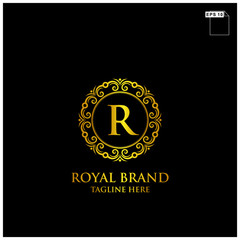 royal brand logo design vector