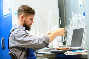  worker  in chemical industrial plant