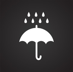 Umbrella icon on background for graphic and web design. Simple illustration. Internet concept symbol for website button or mobile app.