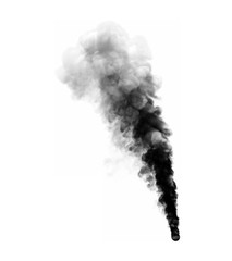 3D illustration of mysterious dense smoke isolated on white background