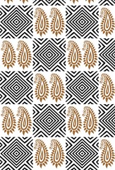 block pattern textile design