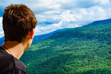 young woman admiring the view
