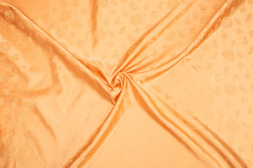 wrinkled gold cloth, background, texture