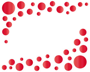 ドット　背景　丸　フレーム　ポップ　枠