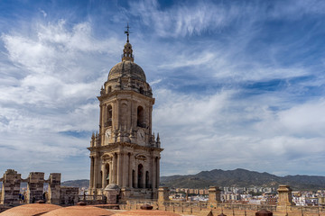 Fototapeta na wymiar Iglesia Catedral de la Encarnación de Málaga, Andalucía 