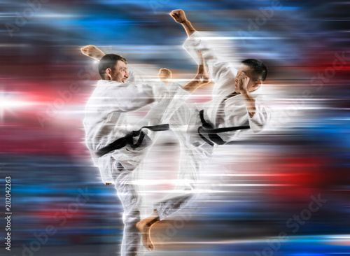 Two Martial Arts Masters Karate Practice Wall Mural Wallpaper Murals Andrey Burmakin