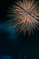 A display of fireworks at Sanda city, Hyogo, Japan