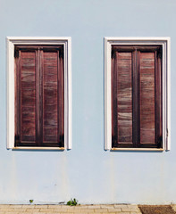 two closed windows