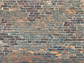old red brick wall background