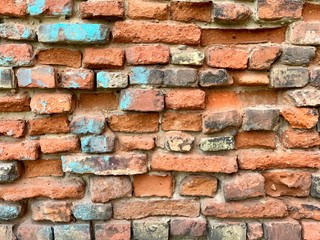 old red brick wall background