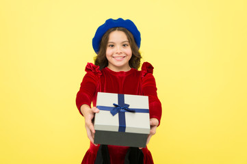 Gifting solution for all. Moments of choosing best gift. Celebrate birthday. Kid love birthday gift. Feeling grateful for good gift. Surprise present box. Kid girl delighted gift. Unexpected surprise