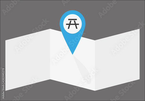 Mapa Blanco Con Marcador De Area De Servicio Stock Image And Royalty Free Vector Files On Fotolia Com Pic 282045278