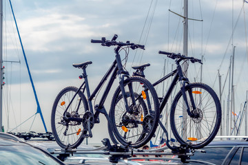 Traveling by car, bike and yacht.