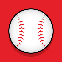 Baseball Ball Illustration Icon White Background Vector