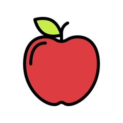 Apple vector, Back to school filled design icon