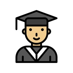 Student vector, Back to school filled design icon