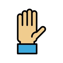 Raising Hand vector, Back to school filled design icon