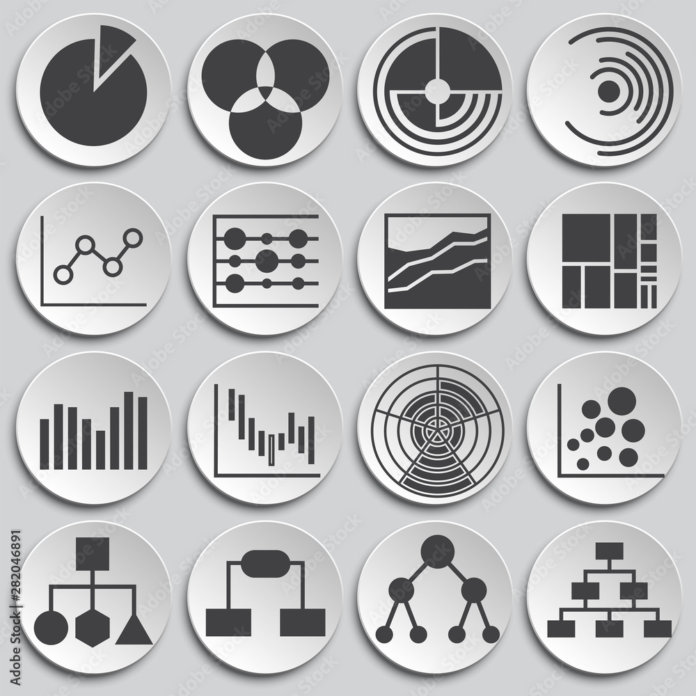 Poster infographics related icons set on background for graphic and web design. simple illustration. intern