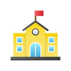 School vector, Back to school gradient design icon