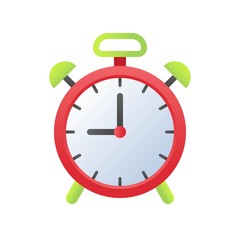 Alarm clock vector, Back to school gradient design icon