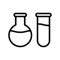 Test Tube vector, Back to school line design icon