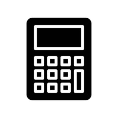Calculator vector, Back to school solid design icon
